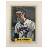 Rick Burleson signed baseball card