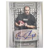 Shaun Chapas signed 2011 Sage Hit #29 trading card