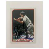 Steve Lyons signed baseball card