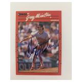 Greg Minton signed baseball card