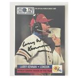 London Monarchs Larry Kennan signed 1991 Pro...