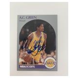A.C. Green signed basketball card
