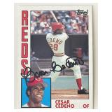 Cincinnati Reds C©sar Cede±o  1984 Topps...