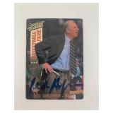 Red Holzman signed basketball card