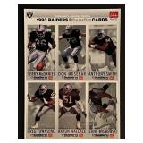 1993 Raiders Football Uncut Card Sheet