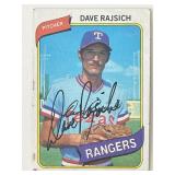 Texas Rangers Dave Rajsich signed 1980 Topps...