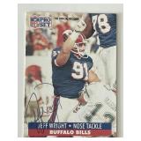 Buffalo Bills Jeff Wright 1991 NFL #89 signed card