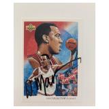 Danny Manning signed basketball card