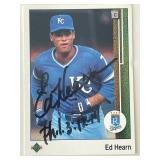 Kansas City Royals Ed Hearn signed  1989 Upper...