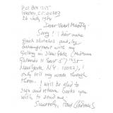 Artist Paul Cadmus signed handwritten letter