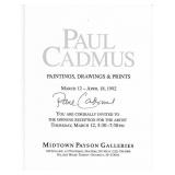 Artist Paul Cadmus signed invitation