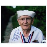 WWII Hero Burke Waldron  signed photo. JSA...