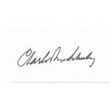 Snoopy Creator Charles Schulz original signature