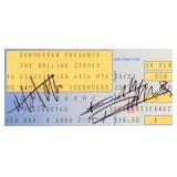Rolling Stones signed concert tickets