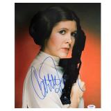 Star Wars Carrie Fisher signed photo. PSA...