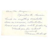 Norman Rockwell signed note