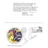 Astronaut Gene Cernan signed space cover