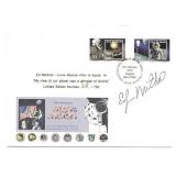 Astronaut Edgar Mitchell signed space cover