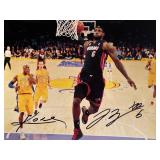 Kobe Bryant / LeBron James facsimile signed photo