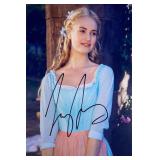 Cinderella Lily James facsimile signed movie photo