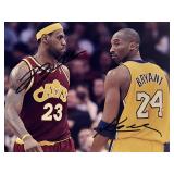 Kobe Bryant / LeBron James facsimile signed photo