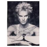 Sting facsimile signed  photo