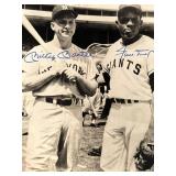 Mickey Mantle and Willie Mays facsimile signed...