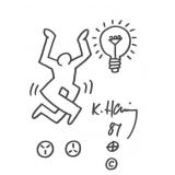 Pop Artist Keith Haring Signed Original Artwork
