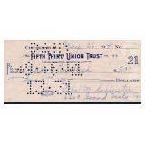 Charles Lindbergh Signed Check