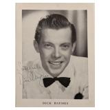 Musician Dick Haymes Signed Photo
