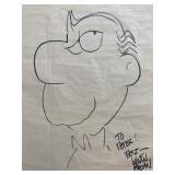 Kevin Fagan hand drawn and signed sketch