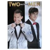 Two and a Half Men signed TV poster