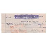 Admiral Richard E Byrd Signed Check