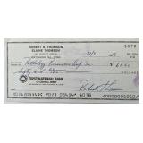 MLB star Bobby Thomson signed check