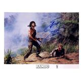 Rambo Sylvester Stallone facsimile signed movie...