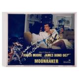 Moonraker Roger Moore and Lois Chiles facsimile...