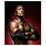 The Rock Dwayne Johnson facsimile signed photo