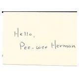 Pee Wee Herman Paul Reubens Signed Card