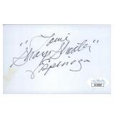 Louie Espinoza Signed 3x5 Index Card
