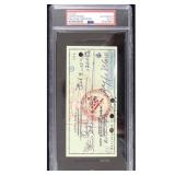 Marx Brothers Zeppo Marx Signed Bank Check PSA...