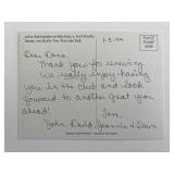 Dukes of Hazzard John Schneider signed post card