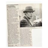 Richard Chamberlain signed newspaper clipping