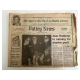 Valley News 1980 newspaper announcing John...