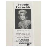 Debbie Reynolds signed flyer