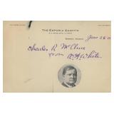 William Allan White signed note