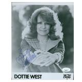 Country Singer Dottie West  signed photo. JSA...