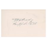 Buffalo Bill signature cut. GFA Authenticated