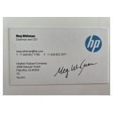 HP CEO Meg Whitman signed business card