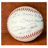Pete Rose signed and Inscribed Baseball