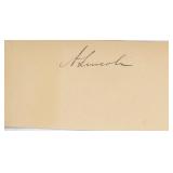Abraham Lincoln signature cut